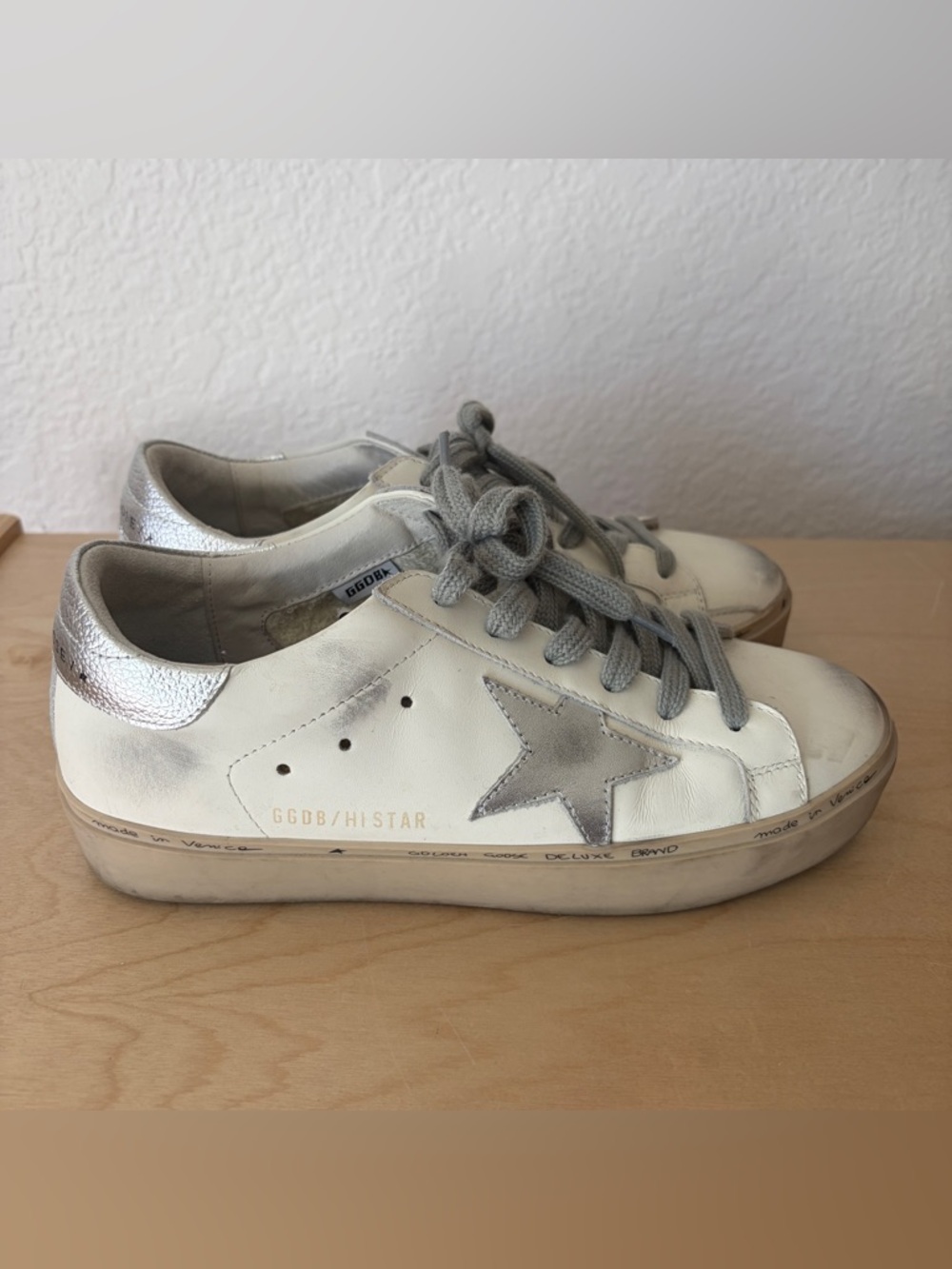 Golden Goose Hi Star platform sneakers silver star - Picture 3 of 17